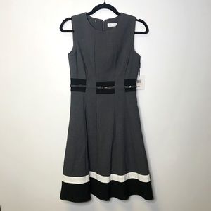 Calvin Klein belted colorblock dress size 2